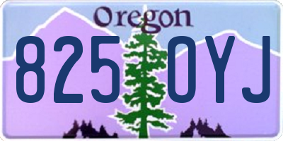 OR license plate 825OYJ
