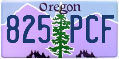 OR license plate 825PCF