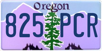 OR license plate 825PCR