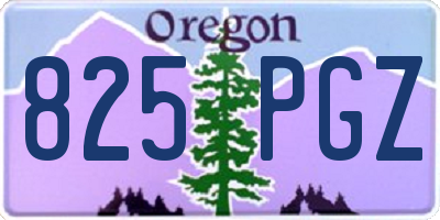 OR license plate 825PGZ