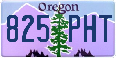 OR license plate 825PHT