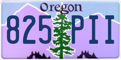 OR license plate 825PII