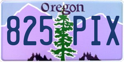 OR license plate 825PIX