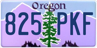 OR license plate 825PKF