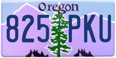 OR license plate 825PKU
