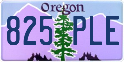 OR license plate 825PLE