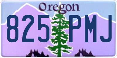 OR license plate 825PMJ