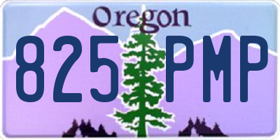 OR license plate 825PMP
