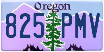 OR license plate 825PMV