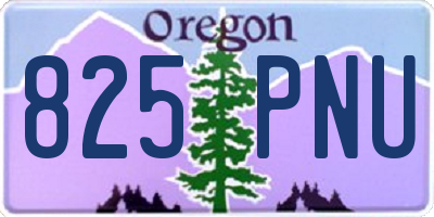 OR license plate 825PNU