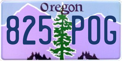 OR license plate 825POG