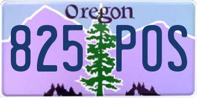 OR license plate 825POS