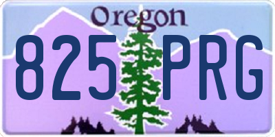 OR license plate 825PRG