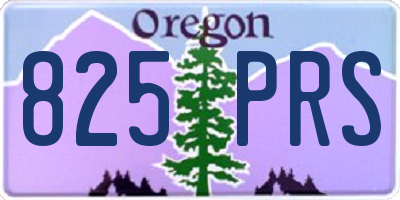 OR license plate 825PRS