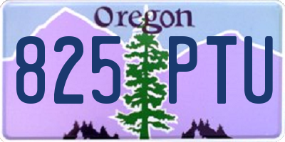 OR license plate 825PTU