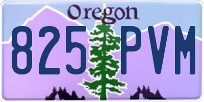 OR license plate 825PVM