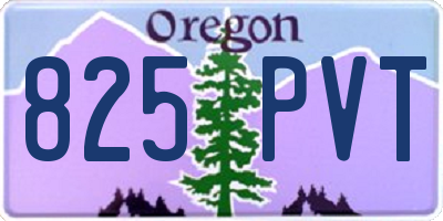 OR license plate 825PVT