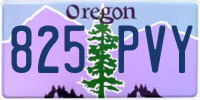 OR license plate 825PVY