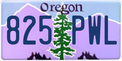 OR license plate 825PWL