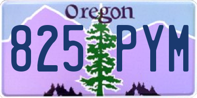 OR license plate 825PYM