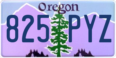 OR license plate 825PYZ