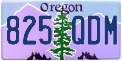 OR license plate 825QDM
