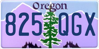 OR license plate 825QGX