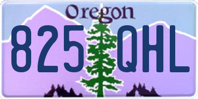 OR license plate 825QHL