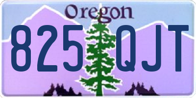 OR license plate 825QJT