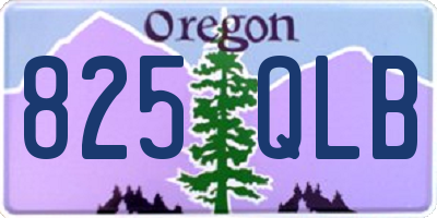 OR license plate 825QLB