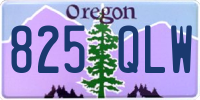 OR license plate 825QLW