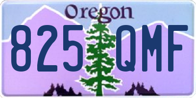 OR license plate 825QMF
