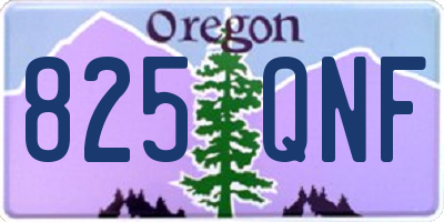 OR license plate 825QNF