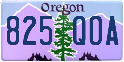 OR license plate 825QOA