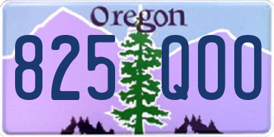 OR license plate 825QOO