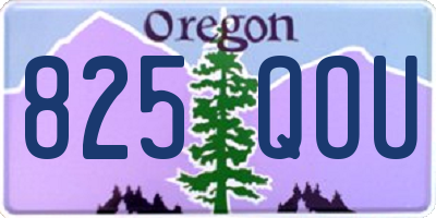 OR license plate 825QOU