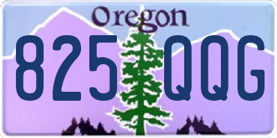 OR license plate 825QQG