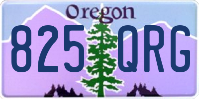 OR license plate 825QRG