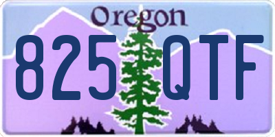 OR license plate 825QTF