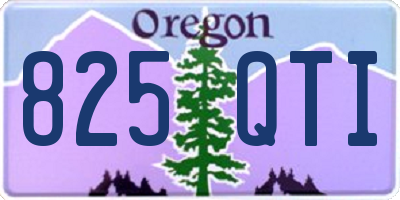 OR license plate 825QTI