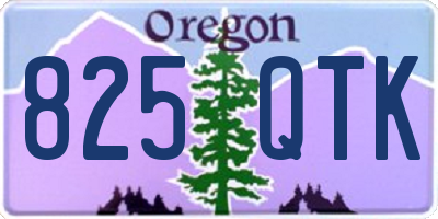OR license plate 825QTK