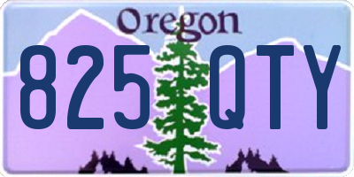 OR license plate 825QTY