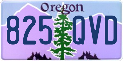 OR license plate 825QVD