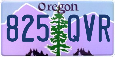 OR license plate 825QVR