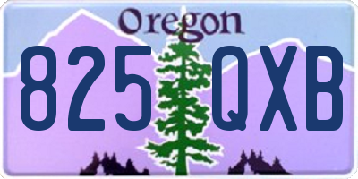 OR license plate 825QXB