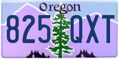 OR license plate 825QXT