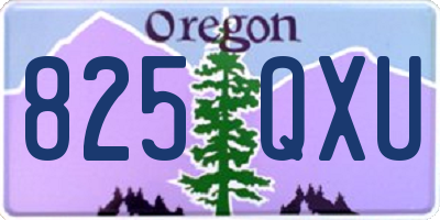 OR license plate 825QXU