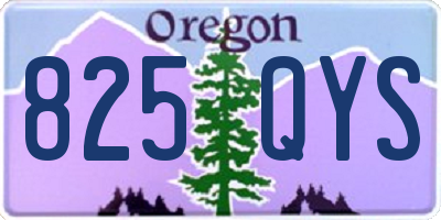 OR license plate 825QYS