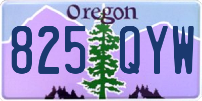 OR license plate 825QYW