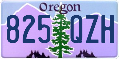 OR license plate 825QZH